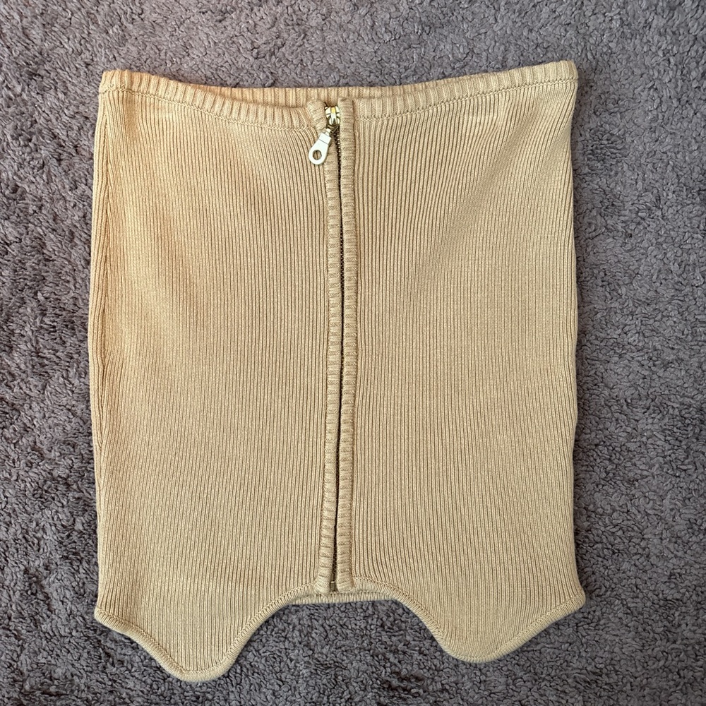 Urban Outfitters Tan Ribbed Tube Top